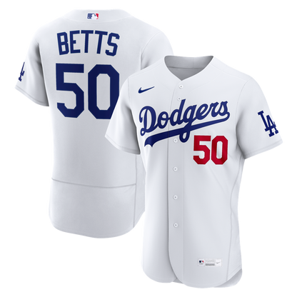 Los Angeles Dodgers Mookie Betts Nike Home Authentic Jersey - White MLB Team Jersey Baseball Fan Apparel
