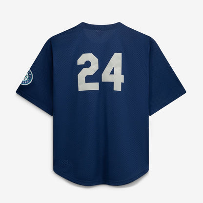 Seattle Mariners Mitchell & Ness Big & Tall Cooperstown Mesh Batting Practice Jersey - Navy MLB Team Jersey Baseball Fan Apparel