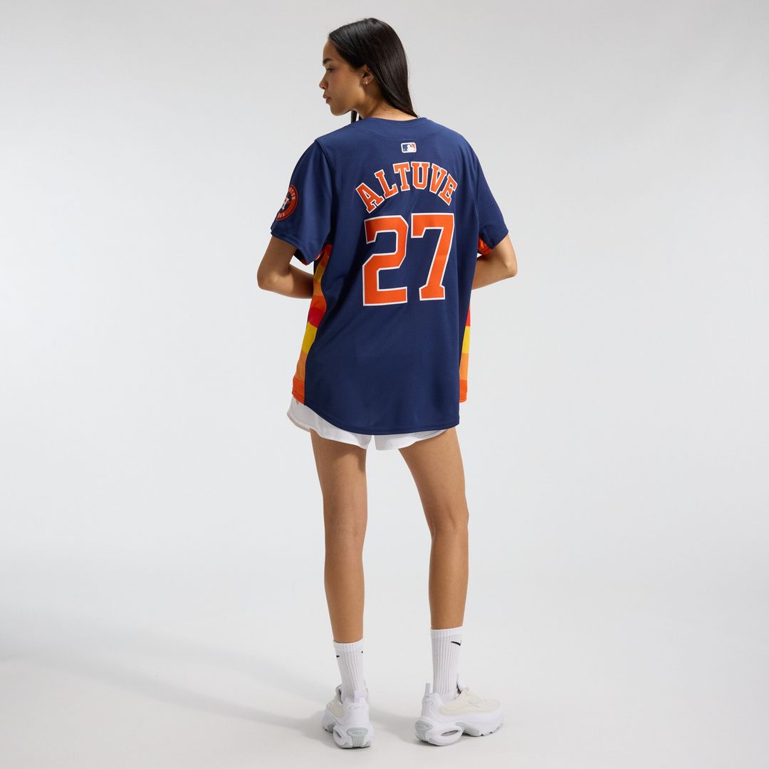 Houston Astros Jose Altuve Nike Women's Alternate Limited Player Jersey - Navy MLB Team Jersey Baseball Fan Apparel