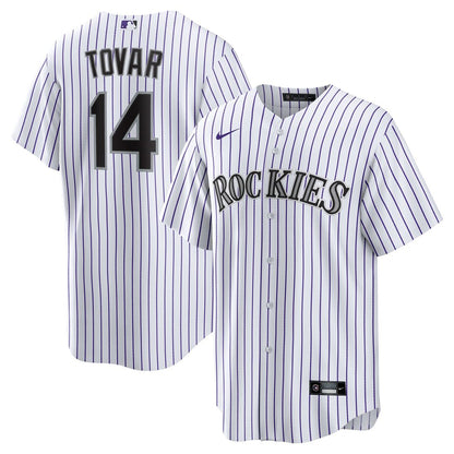 Colorado Rockies Ezequiel Tovar Nike Home Replica Jersey - White MLB Team Jersey Baseball Fan Apparel
