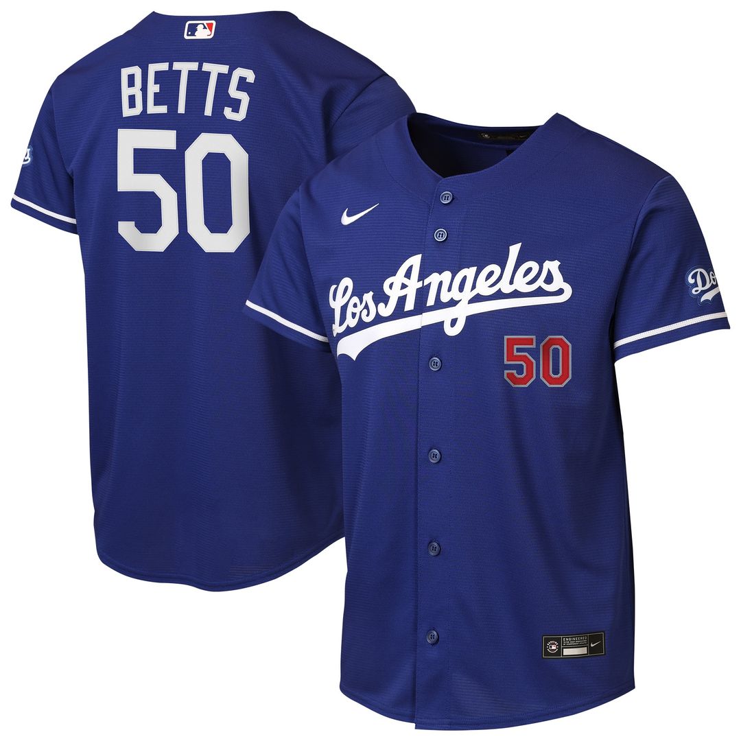 Los Angeles Dodgers Mookie Betts Nike Youth Home Stadium Jersey - White MLB Team Jersey Baseball Fan Apparel