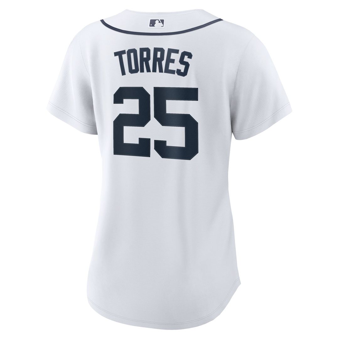 Detroit Tigers Gleyber Torres Nike Women's Home Replica Jersey - White MLB Team Jersey Baseball Fan Apparel