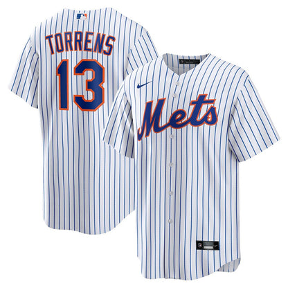 New York Mets Luis Torrens Nike Home Replica Jersey - White MLB Team Jersey Baseball Fan Apparel