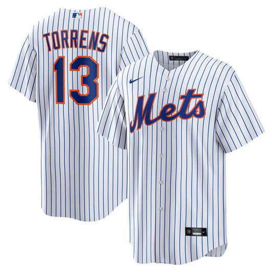 New York Mets Luis Torrens Nike Home Replica Jersey - White MLB Team Jersey Baseball Fan Apparel