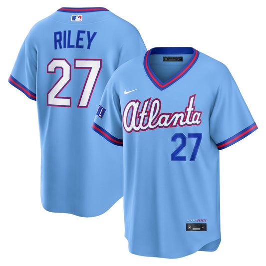 Atlanta Braves Austin Riley Nike 2026 City Connect Stadium Jersey - Powder Blue MLB Team Jersey Baseball Fan Apparel