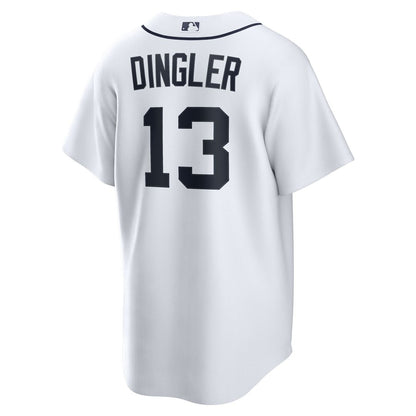Detroit Tigers Dillon Dingler Nike Home Replica Jersey - White MLB Team Jersey Baseball Fan Apparel