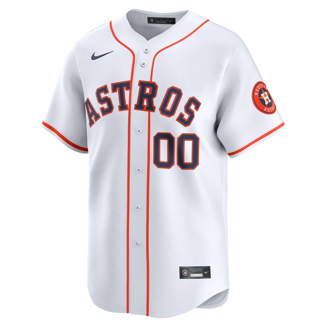 Houston Astros Nike Home Limited Pick - A - Player Retired Roster Jersey - White MLB Team Jersey Baseball Fan Apparel