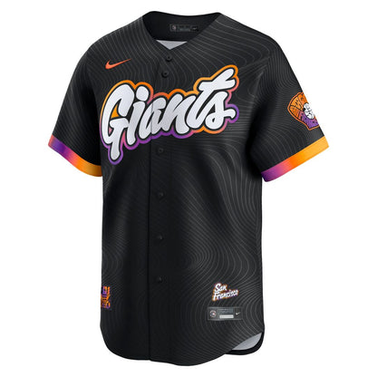 San Francisco Giants Rafael Devers Nike 2025 City Connect Limited Player Jersey - Black MLB Team Jersey Baseball Fan Apparel
