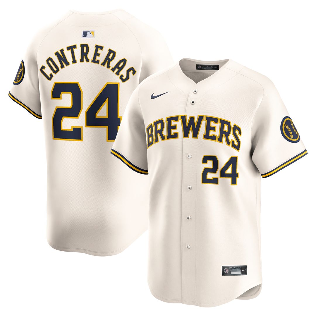 Milwaukee Brewers William Contreras Nike Home Limited Player Jersey - Cream MLB Team Jersey Baseball Fan Apparel