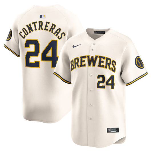 Milwaukee Brewers William Contreras Nike Home Limited Player Jersey - Cream MLB Team Jersey Baseball Fan Apparel
