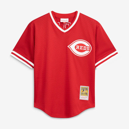 Cincinnati Reds Barry Larkin Mitchell & Ness Authentic Batting Practice Jersey - Red MLB Team Jersey Baseball Fan Apparel