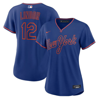 New York Mets Francisco Lindor Nike Women's Alternate Replica Jersey - Royal MLB Team Jersey Baseball Fan Apparel