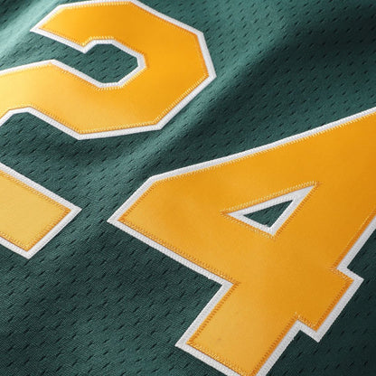 Athletics Rickey Henderson Mitchell & Ness Authentic Batting Practice Jersey - Green MLB Team Jersey Baseball Fan Apparel