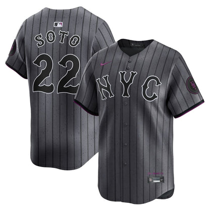 New York Mets Juan Soto Nike City Connect Limited Jersey - Gray MLB Team Jersey Baseball Fan Apparel