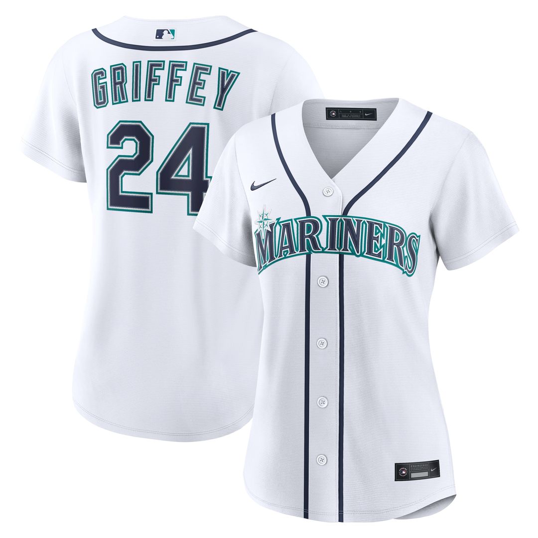 Seattle Mariners Ken Griffey Jr. Nike Women's Home Replica Jersey - White MLB Team Jersey Baseball Fan Apparel