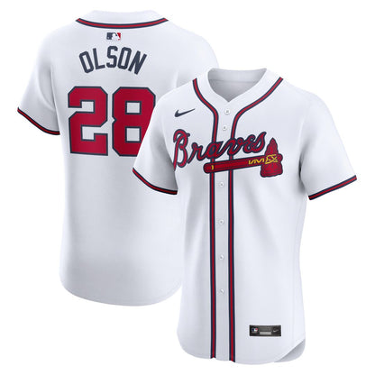 Atlanta Braves Matt Olson Nike Home Elite Player Jersey - White MLB Team Jersey Baseball Fan Apparel