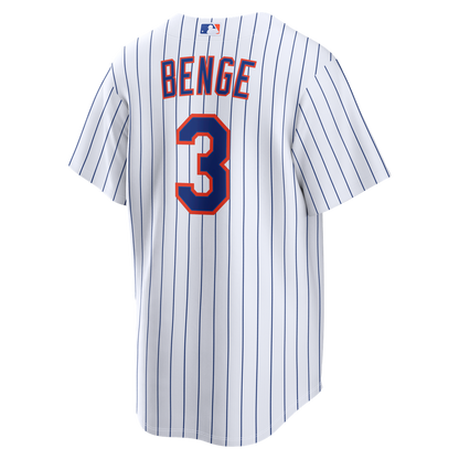 New York Mets Carson Benge Nike Home Replica Jersey - White MLB Team Jersey Baseball Fan Apparel