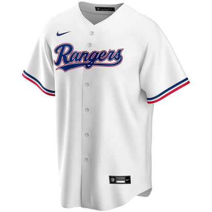 Texas Rangers Nike Home Replica Custom Jersey - White MLB Team Jersey Baseball Fan Apparel
