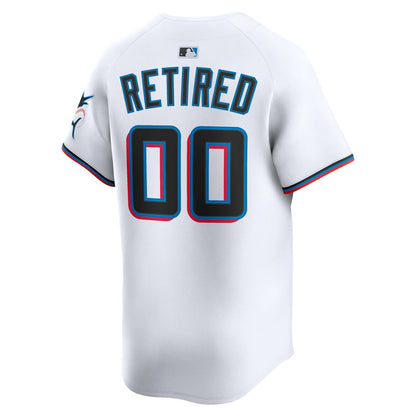 Miami Marlins Nike Home Limited Pick - A - Player Retired Roster Jersey - White MLB Team Jersey Baseball Fan Apparel