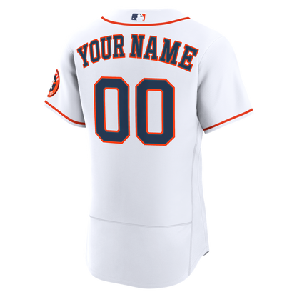 Houston Astros Nike Home Authentic Custom Jersey - White MLB Team Jersey Baseball Fan Apparel