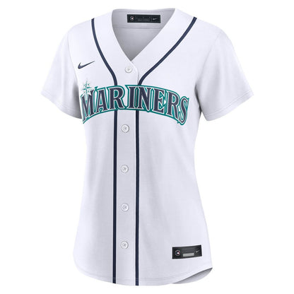 Seattle Mariners Nike Women's Home Replica Custom Jersey - White MLB Team Jersey Baseball Fan Apparel