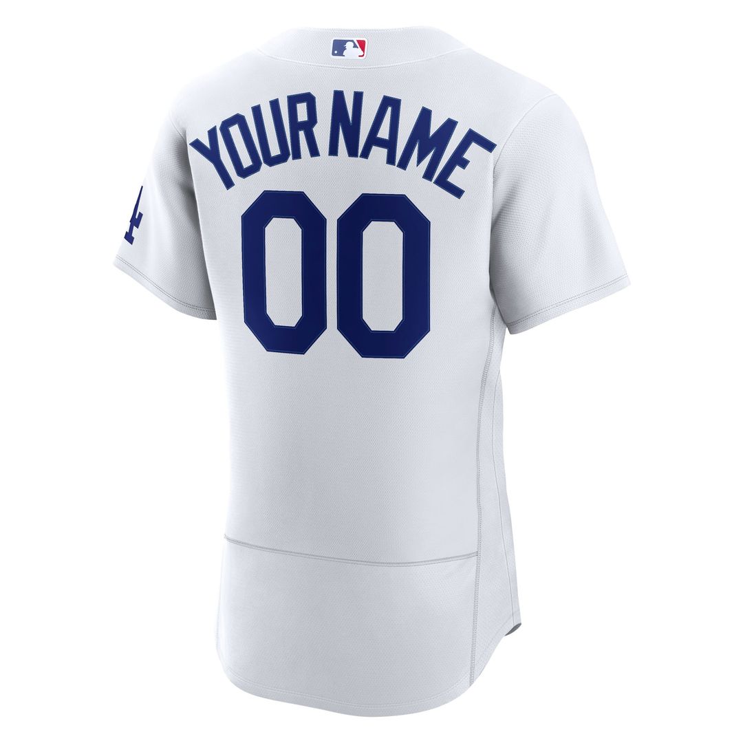 Los Angeles Dodgers Nike Home Authentic Custom Jersey - White MLB Team Jersey Baseball Fan Apparel