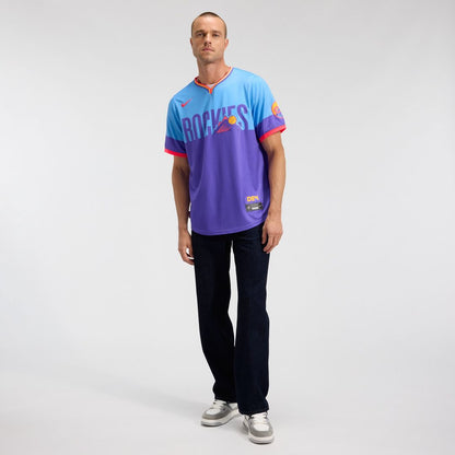 Colorado Rockies Nike 2025 City Connect Limited Jersey - Purple/Light Blue MLB Team Jersey Baseball Fan Apparel