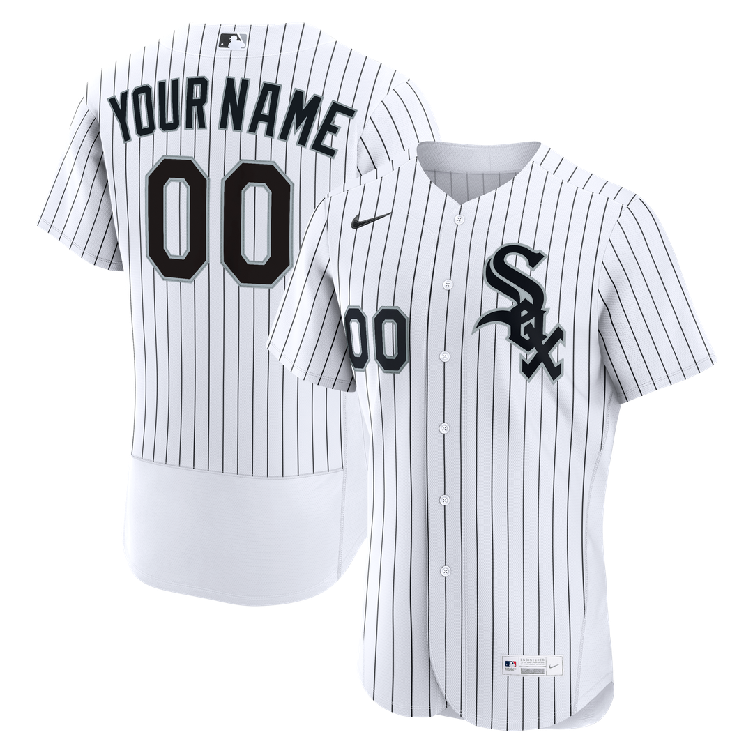 Chicago White Sox Nike Home Authentic Custom Jersey - White MLB Team Jersey Baseball Fan Apparel