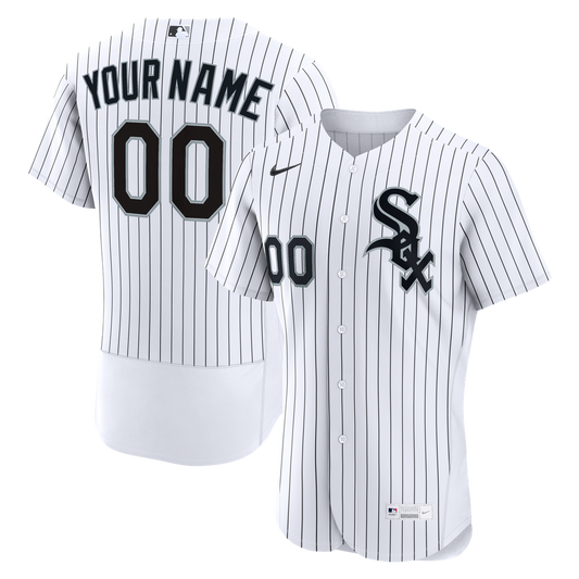 Chicago White Sox Nike Home Authentic Custom Jersey - White MLB Team Jersey Baseball Fan Apparel