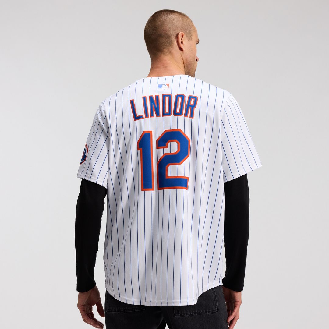 New York Mets Francisco Lindor Nike Home Limited Jersey - White MLB Team Jersey Baseball Fan Apparel