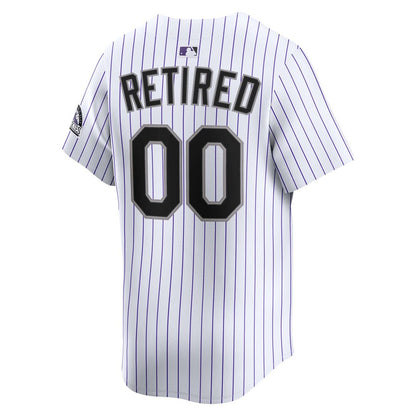 Colorado Rockies Nike Home Limited Pick - A - Player Retired Roster Jersey - White MLB Team Jersey Baseball Fan Apparel