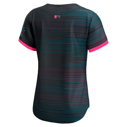 Miami Marlins Nike Women's 2025 City Connect Limited Jersey - Black MLB Team Jersey Baseball Fan Apparel