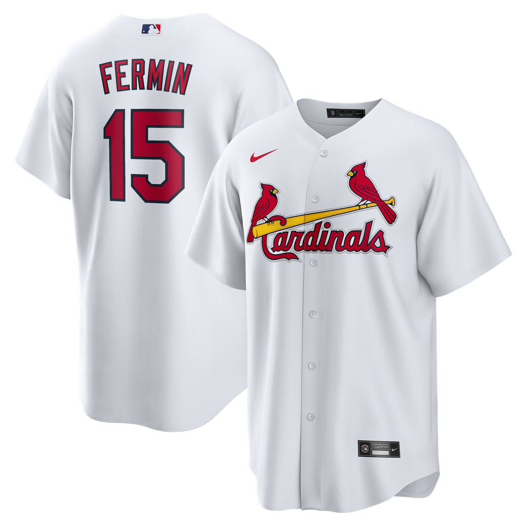 St. Louis Cardinals José Fermín Nike Home Replica Jersey - White MLB Team Jersey Baseball Fan Apparel