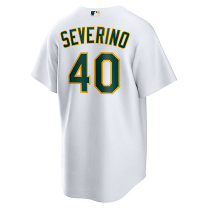 Athletics Luis Severino Nike Home Replica Jersey - White MLB Team Jersey Baseball Fan Apparel