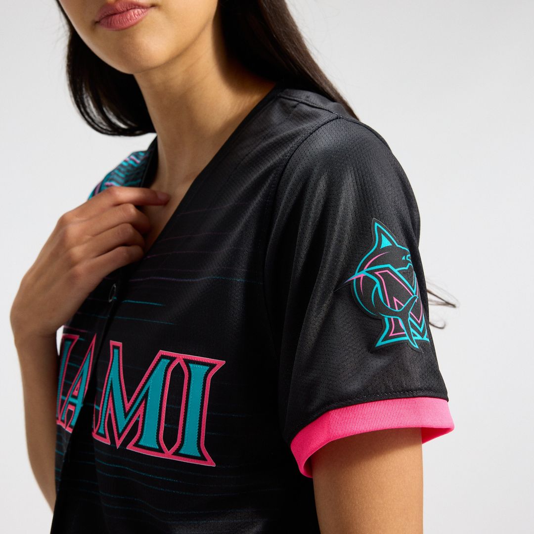 Miami Marlins Nike Women's 2025 City Connect Limited Jersey - Black MLB Team Jersey Baseball Fan Apparel