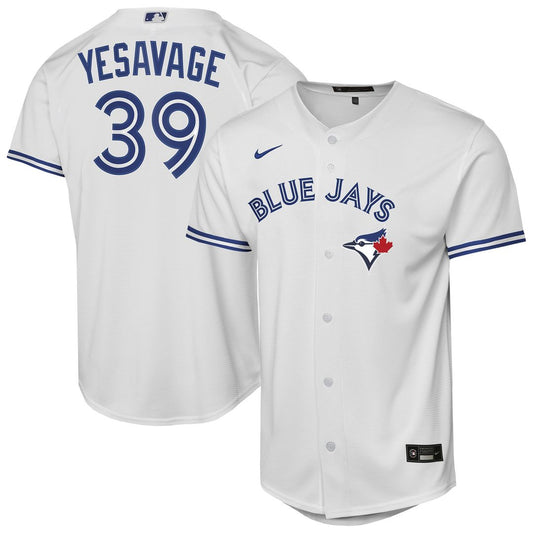 Toronto Blue Jays Trey Yesavage Nike Youth Home Baseline Jersey - White MLB Team Jersey Baseball Fan Apparel