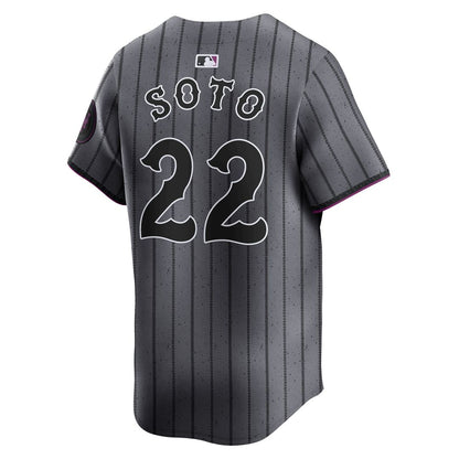 New York Mets Juan Soto Nike City Connect Limited Jersey - Gray MLB Team Jersey Baseball Fan Apparel