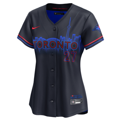 Toronto Blue Jays Vladimir Guerrero Jr. Nike Women's 2024 City Connect Limited Player Jersey - Navy MLB Team Jersey Baseball Fan Apparel