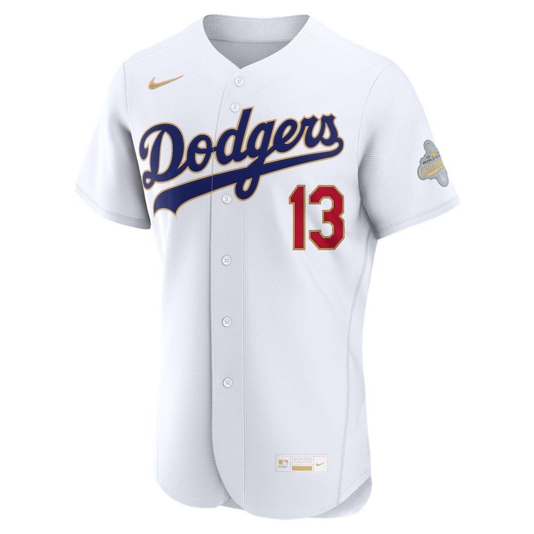 Los Angeles Dodgers Max Muncy Nike 2026 Gold Collection Authentic Jersey - White MLB Team Jersey Baseball Fan Apparel