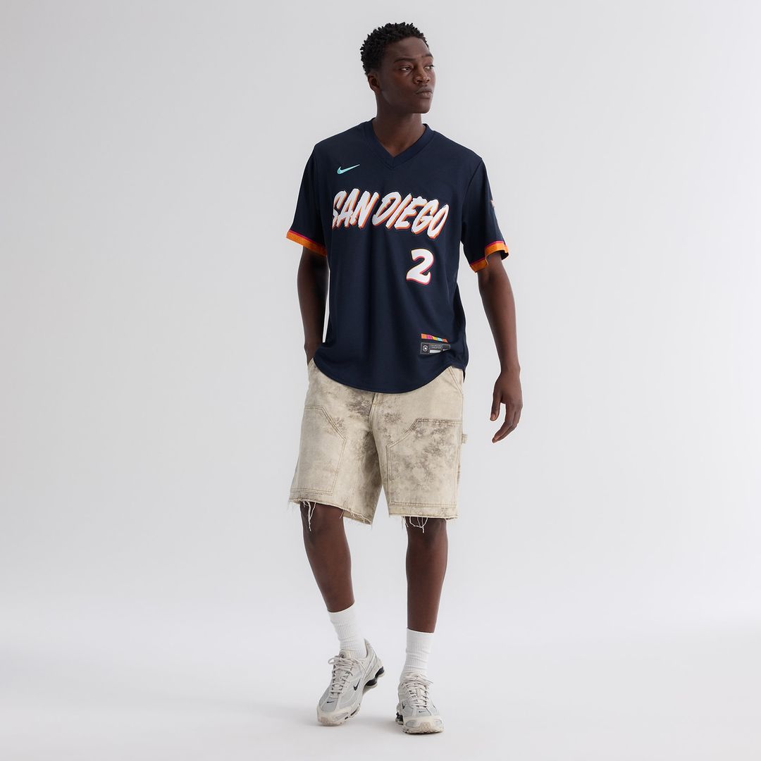 San Diego Padres Xander Bogaerts Nike 2026 City Connect Stadium Jersey - Obsidian MLB Team Jersey Baseball Fan Apparel