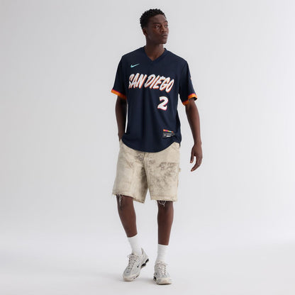 San Diego Padres Xander Bogaerts Nike 2026 City Connect Stadium Jersey - Obsidian MLB Team Jersey Baseball Fan Apparel