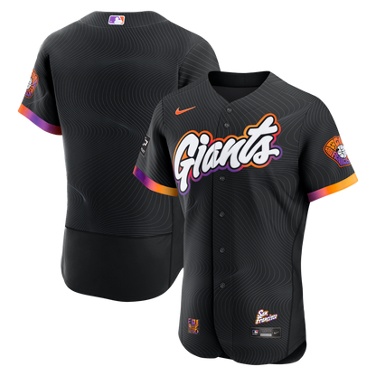 San Francisco Giants Nike City Connect Authentic Sponsor Patch Jersey - Anthracite MLB Team Jersey Baseball Fan Apparel