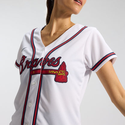 Atlanta Braves Nike Women's Home Replica Team Jersey - White MLB Team Jersey Baseball Fan Apparel