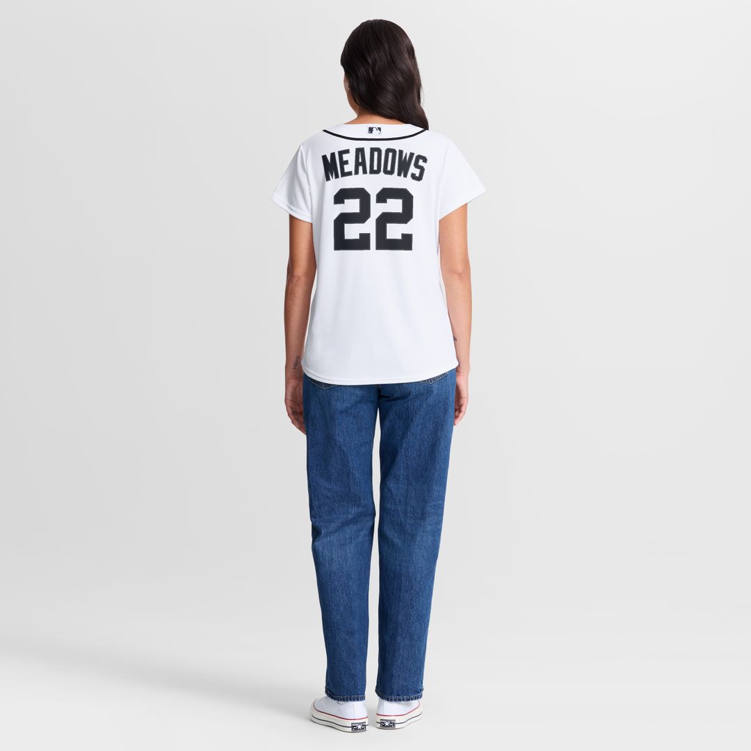 Detroit Tigers Parker Meadows Nike Women's Home Replica Jersey - White MLB Team Jersey Baseball Fan Apparel