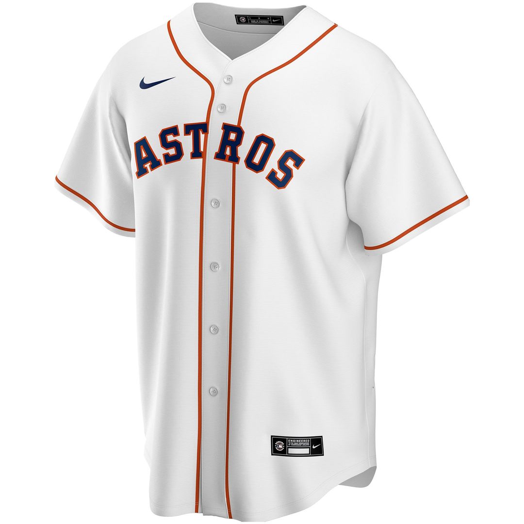 Houston Astros Nike Home Replica Custom Jersey - White MLB Team Jersey Baseball Fan Apparel