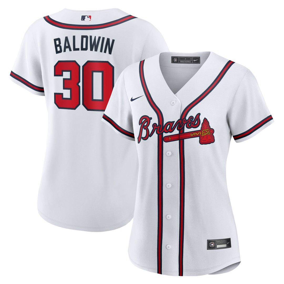 Atlanta Braves Drake Baldwin Nike Women's Home Replica Jersey - White MLB Team Jersey Baseball Fan Apparel