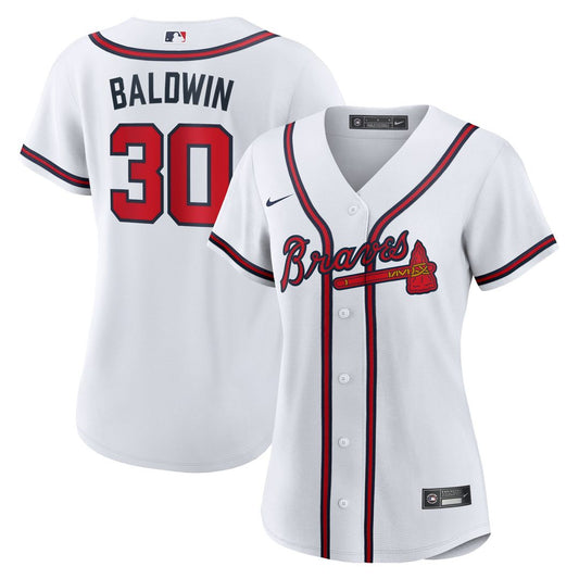 Atlanta Braves Drake Baldwin Nike Women's Home Replica Jersey - White MLB Team Jersey Baseball Fan Apparel