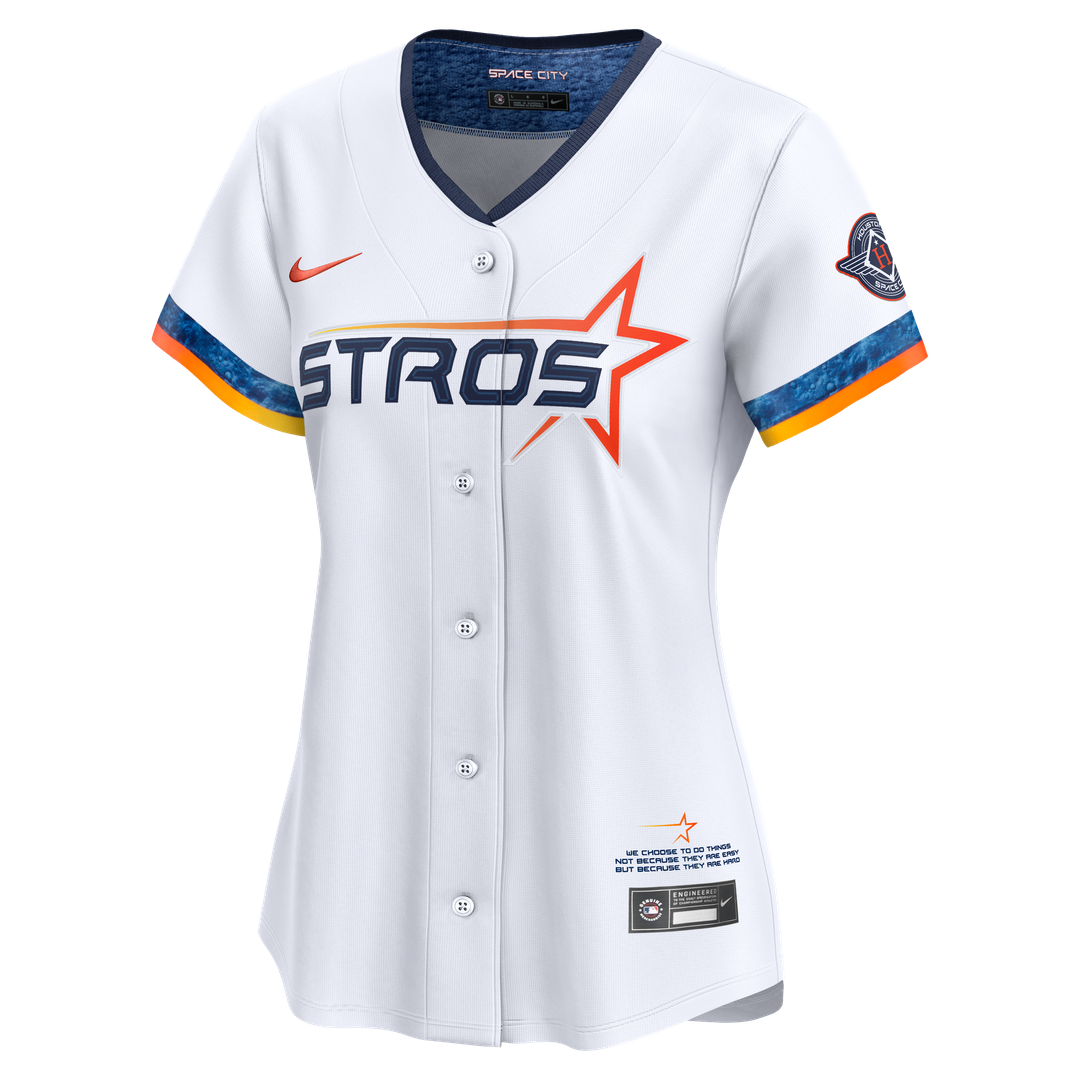 Houston Astros Nike Women's 2025 City Connect Limited Jersey - White MLB Team Jersey Baseball Fan Apparel
