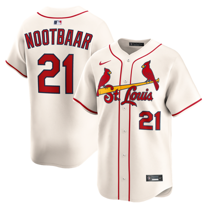 St. Louis Cardinals Lars Nootbaar Nike Alternate 2 Limited Jersey - Cream MLB Team Jersey Baseball Fan Apparel