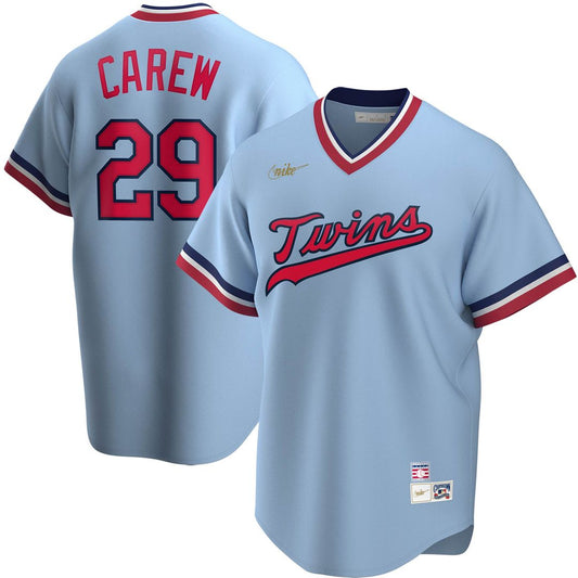 Minnesota Twins Rod Carew Nike Road Cooperstown Player Jersey - Light Blue MLB Team Jersey Baseball Fan Apparel